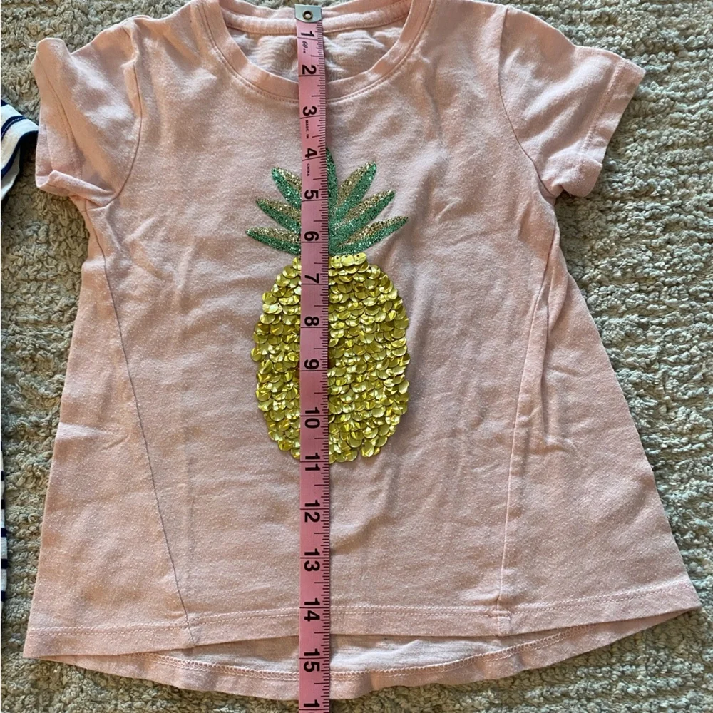 Members Mark Striped and Pink Kids T-Shirts Set Size 4/5